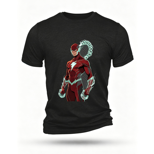 Black T-shirt, front print