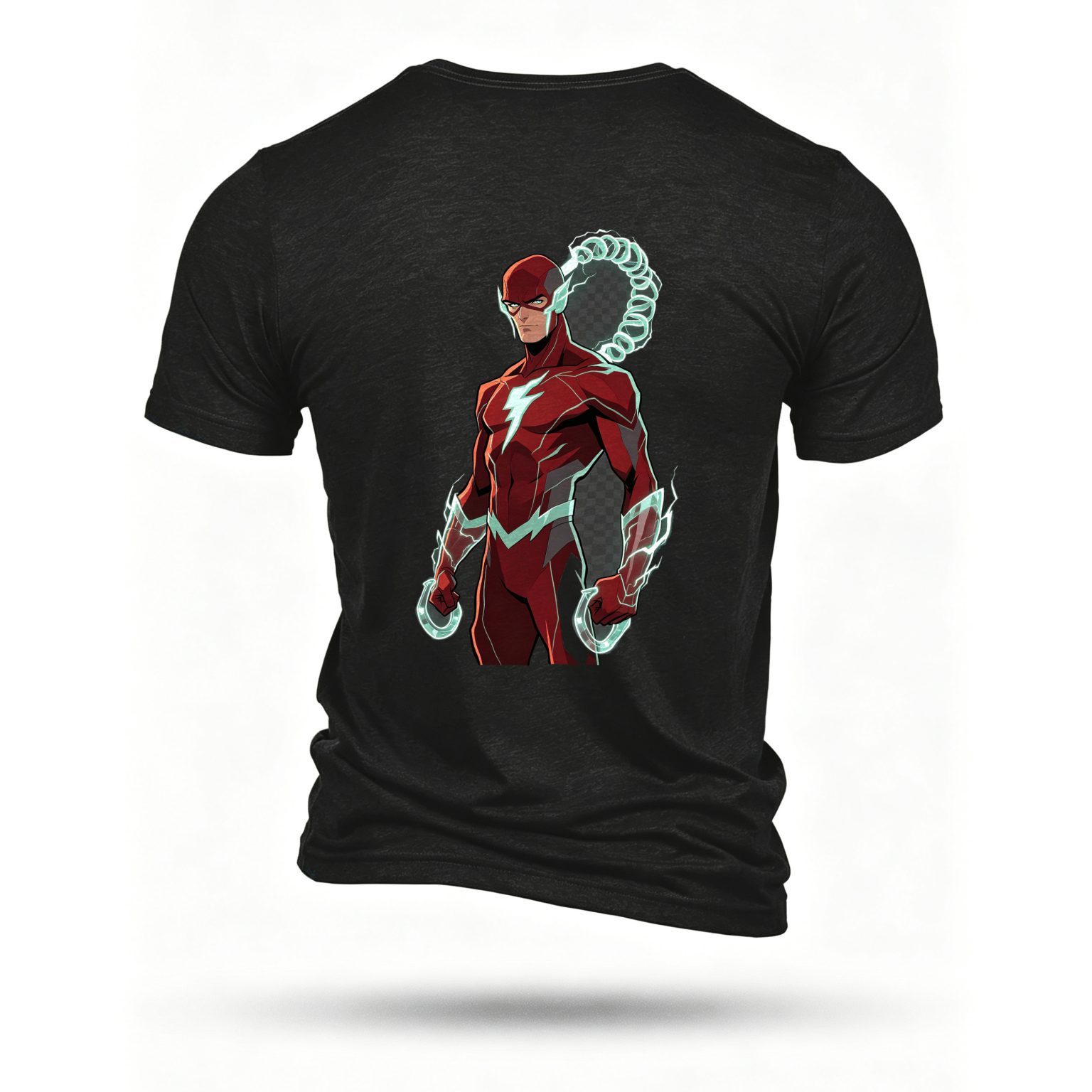 Black T-shirt, back print
