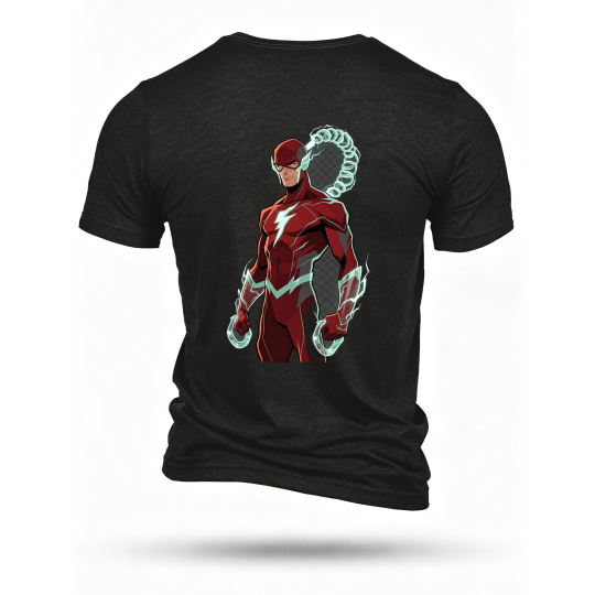 Black T-shirt, back print
