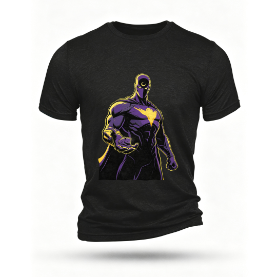 Black T-shirt, front print