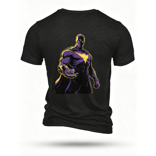 Black T-shirt, back print