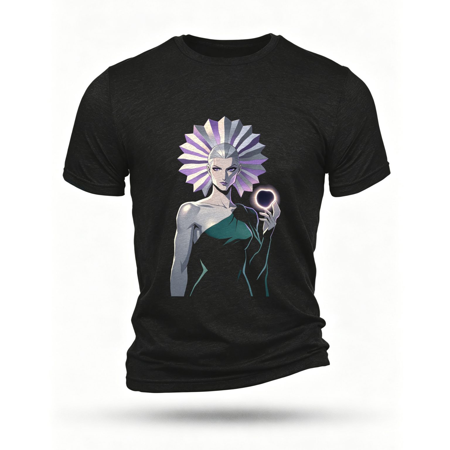 Black T-shirt, front print