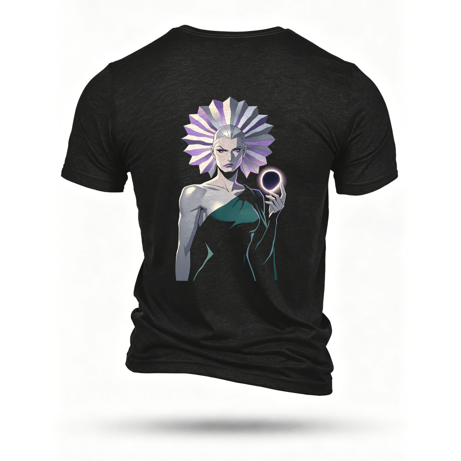 Black T-shirt, back print