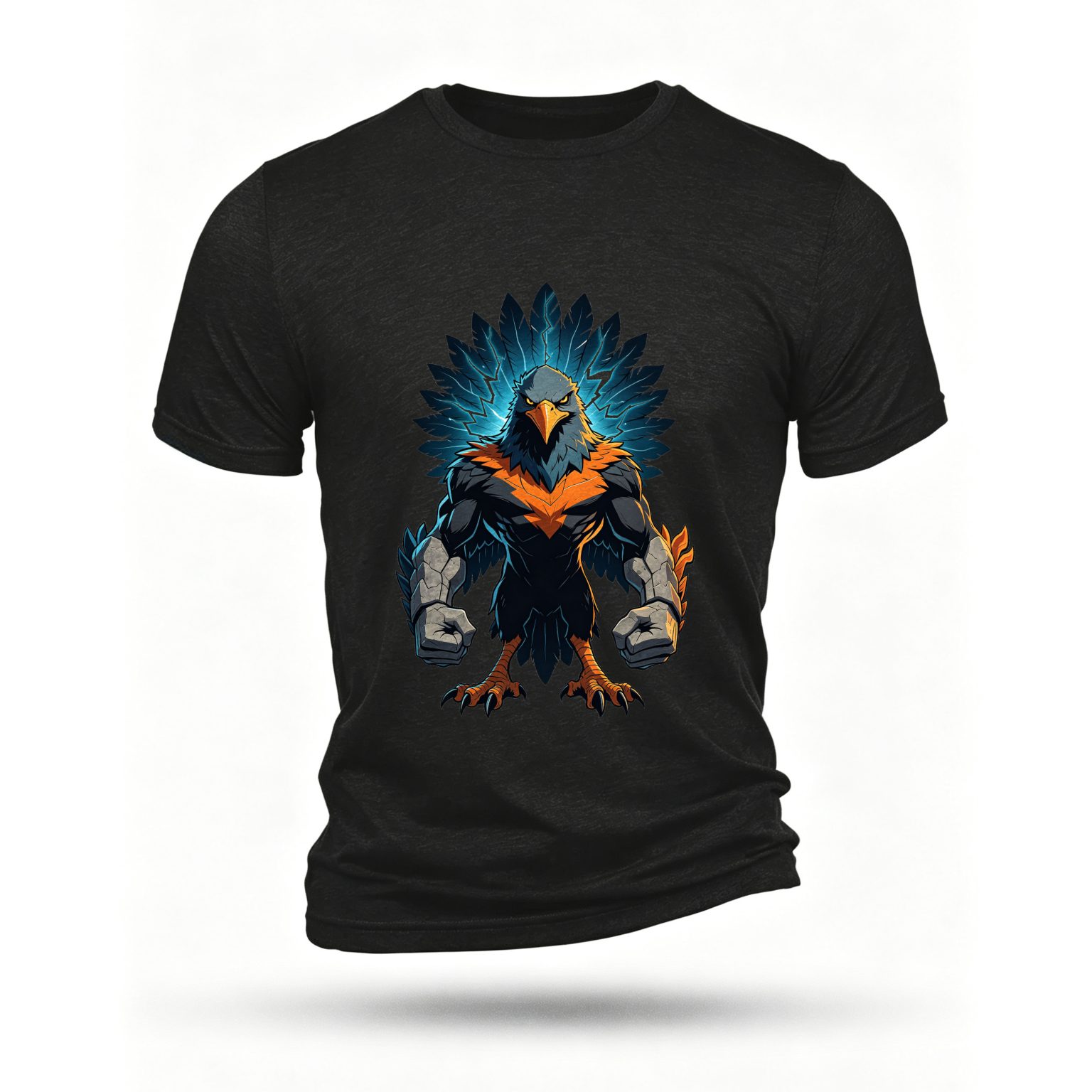 Black T-shirt, front print