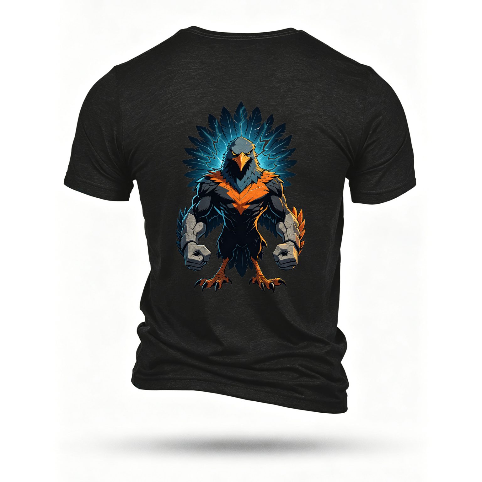 Black T-shirt, back print