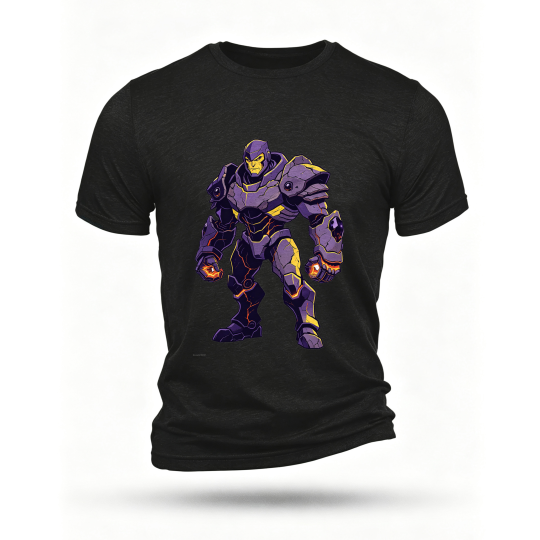 Black T-shirt, front print