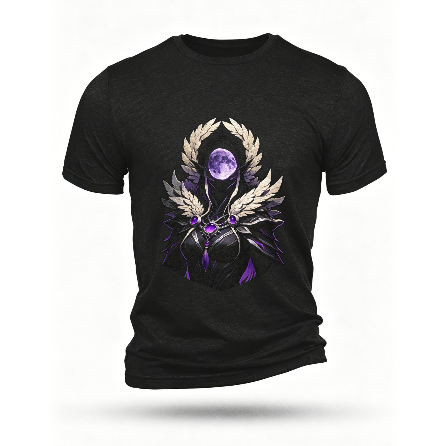 Black T-shirt, front print