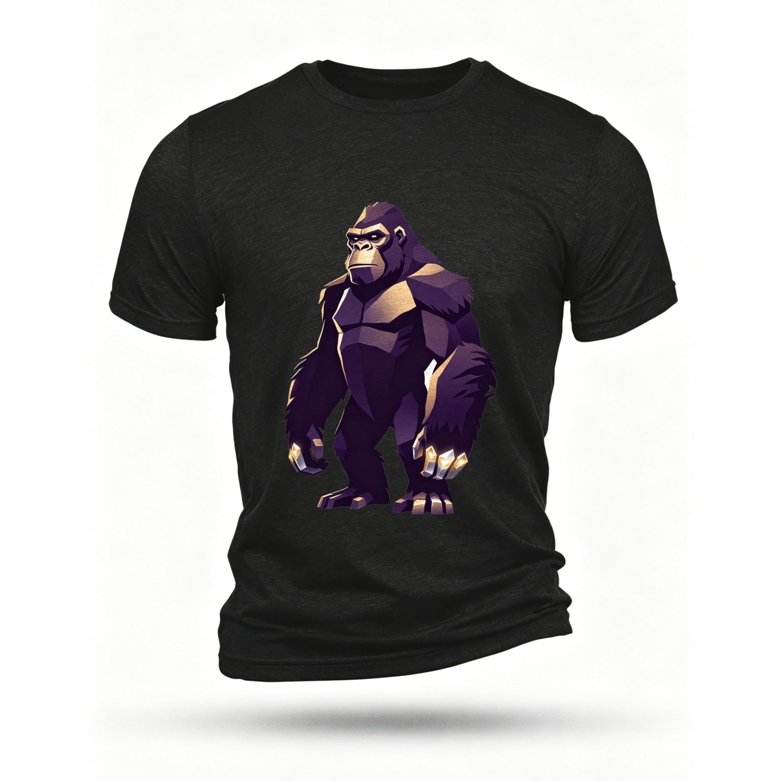 Black T-shirt, front print