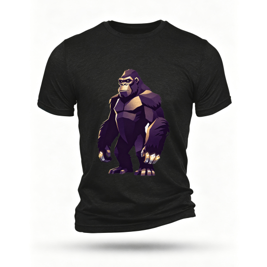 Black T-shirt, front print