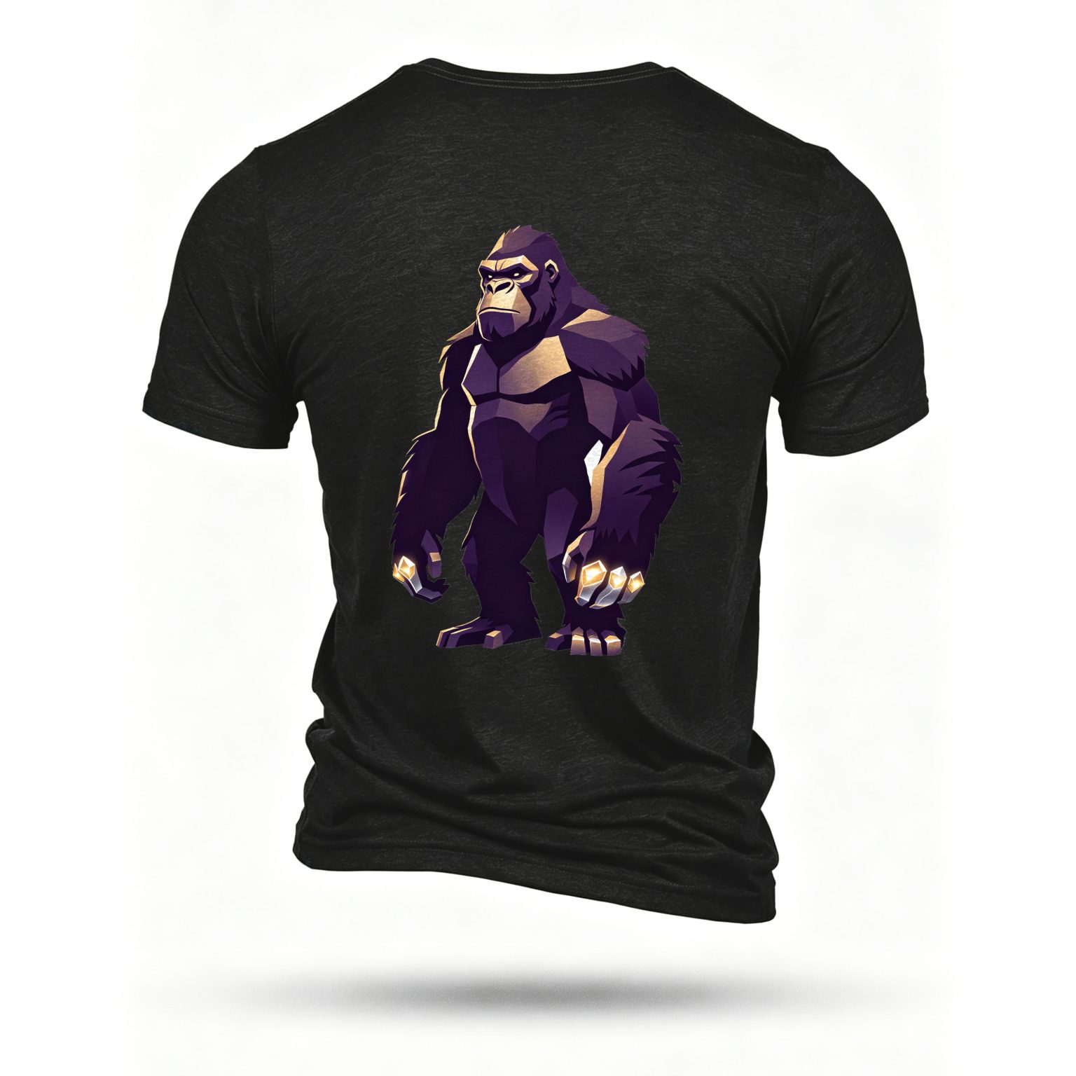 Black T-shirt, back print