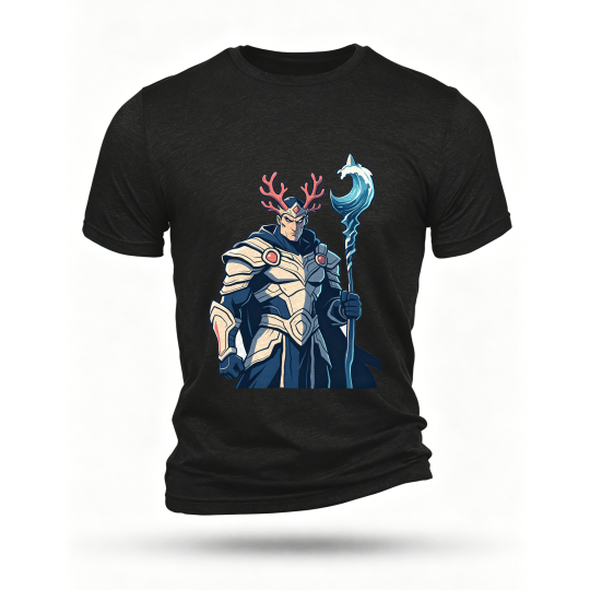 Black T-shirt, front print
