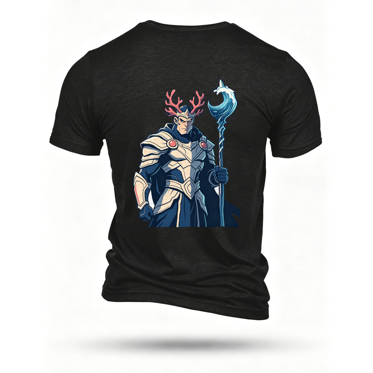 Black T-shirt, back print