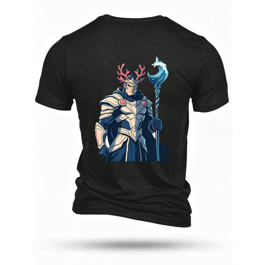 Black T-shirt, back print