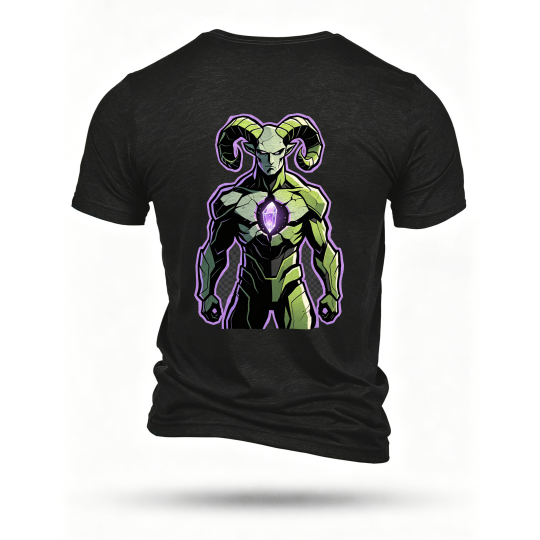 Black T-shirt, back print