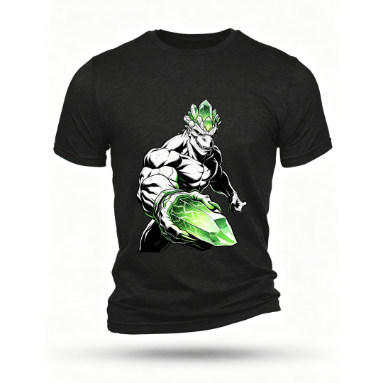 Black T-shirt, front print