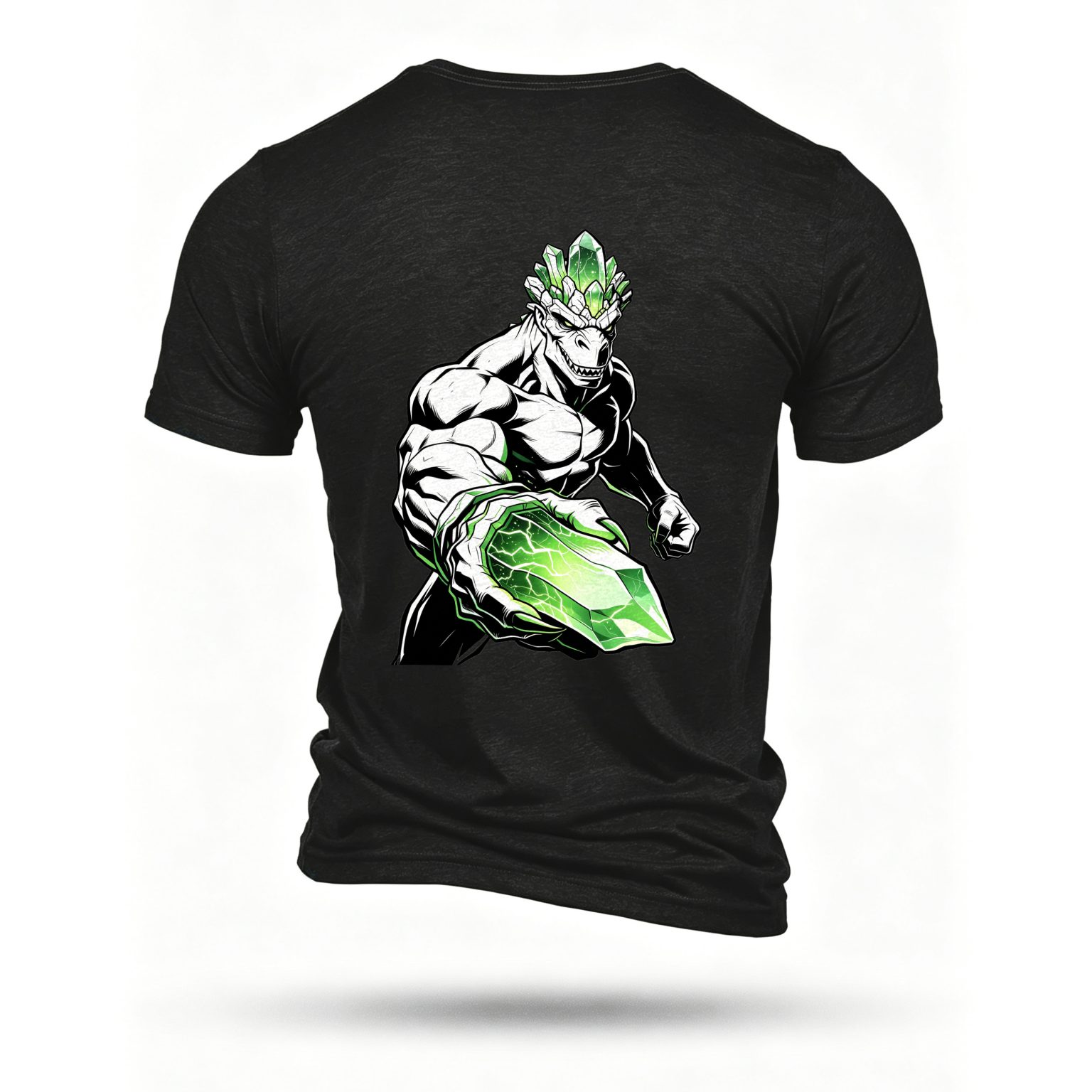 Black T-shirt, back print