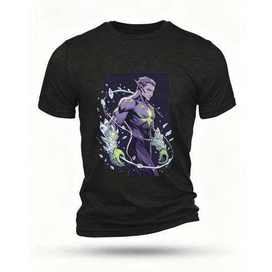 Black T-shirt, front print