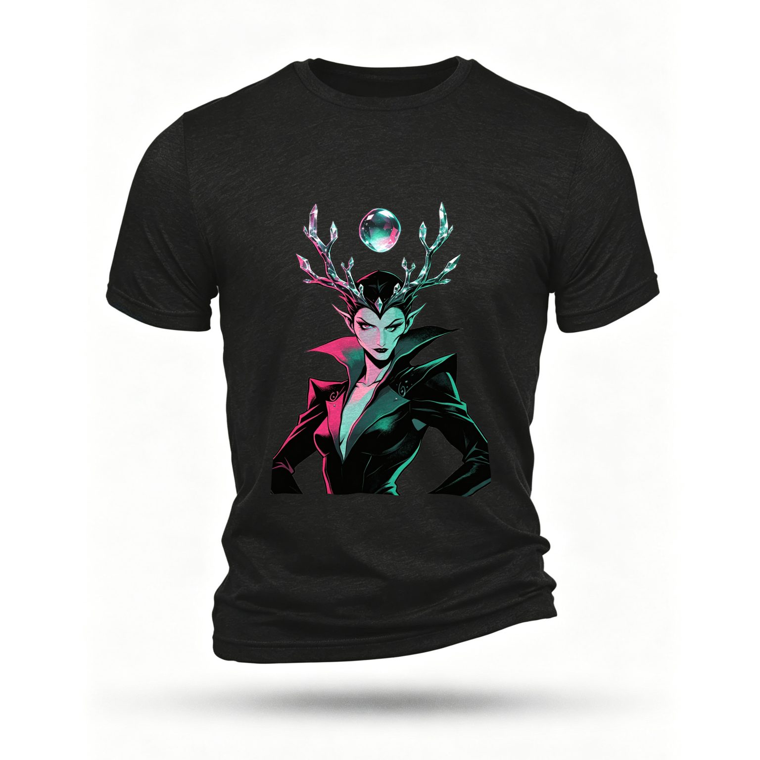 Black T-shirt, front print