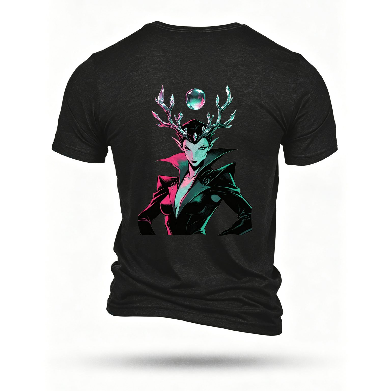 Black T-shirt, back print