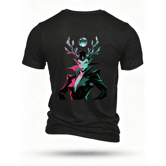 Black T-shirt, back print