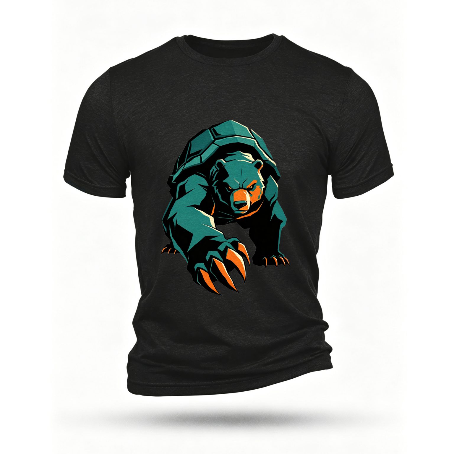 Black T-shirt, front print