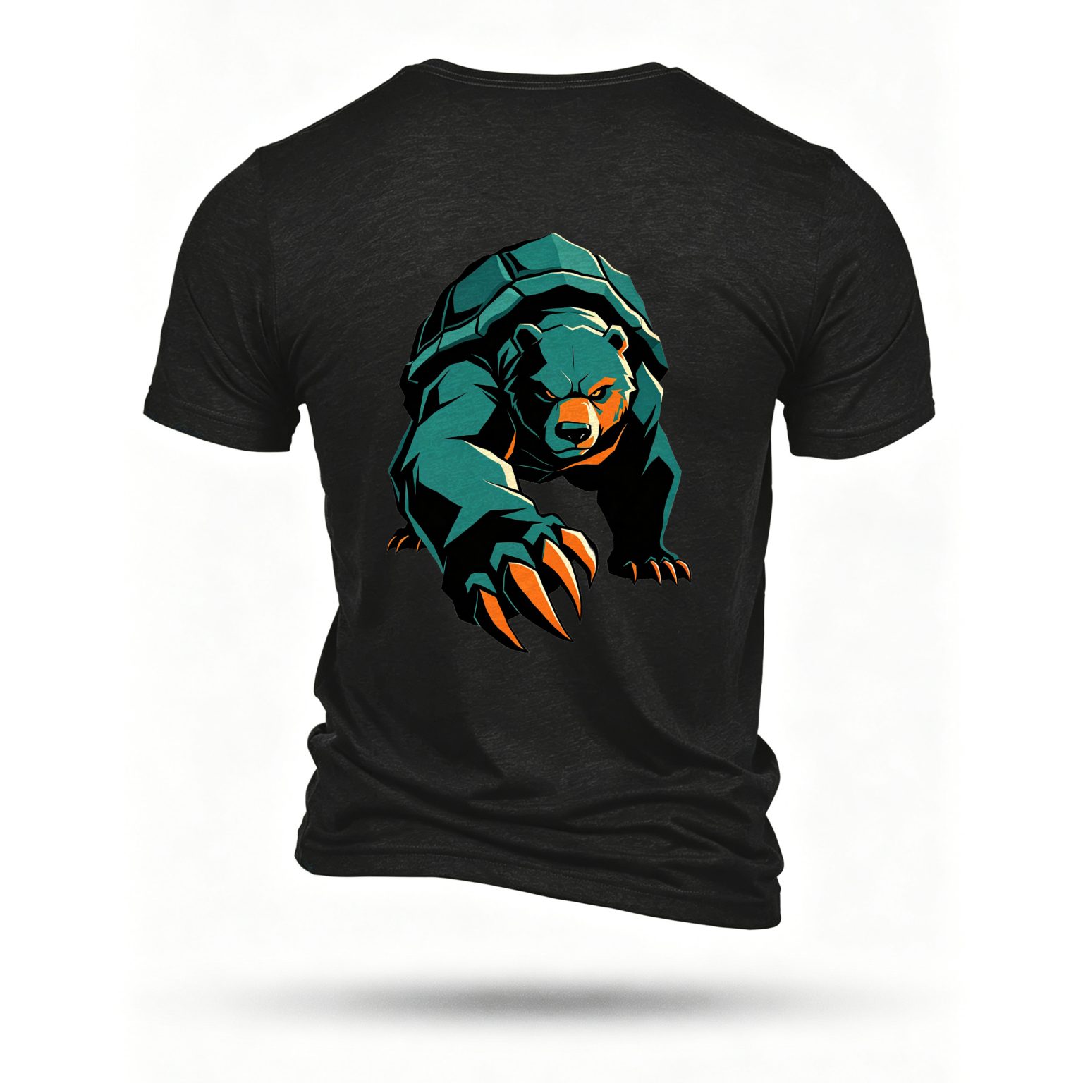 Black T-shirt, back print