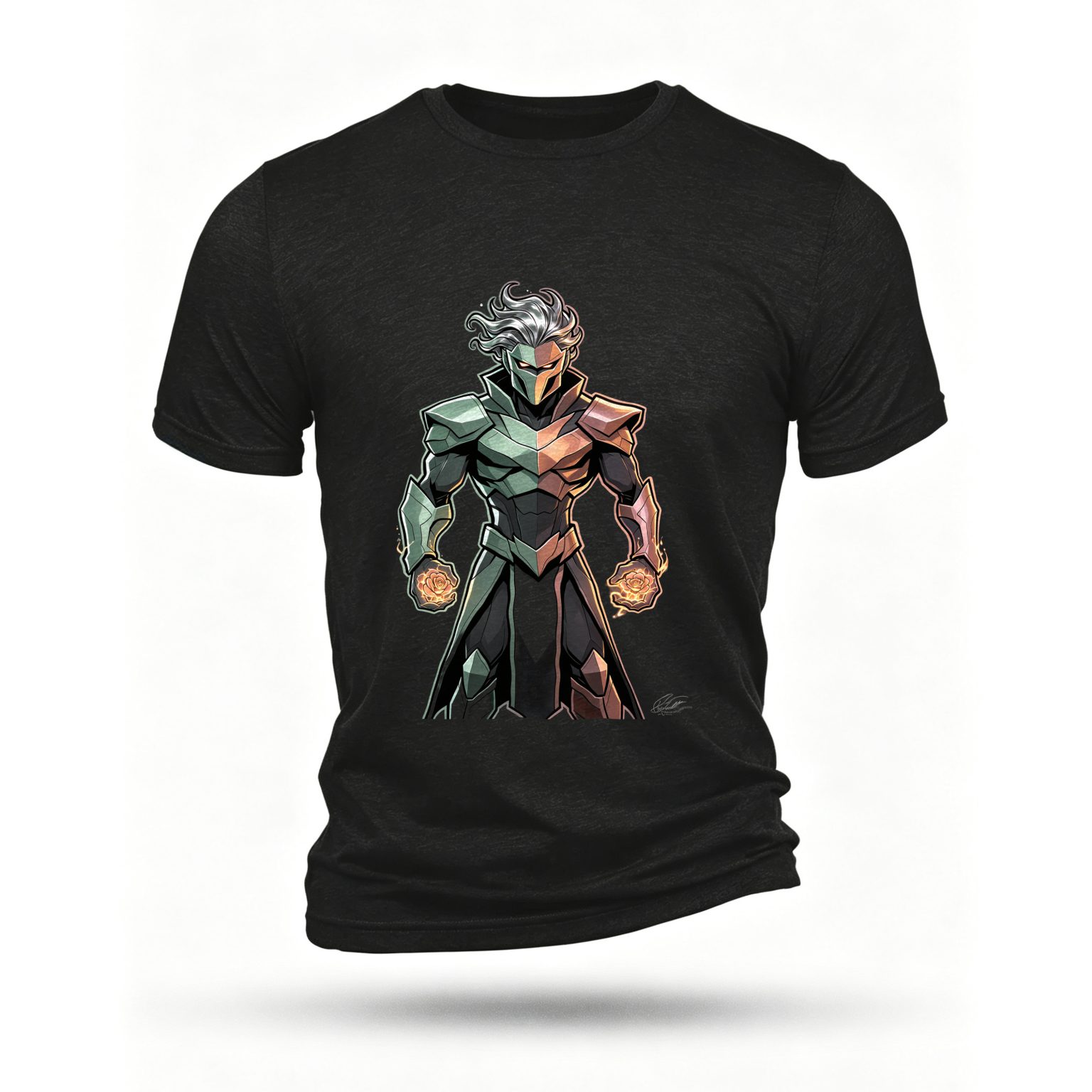 Black T-shirt, front print