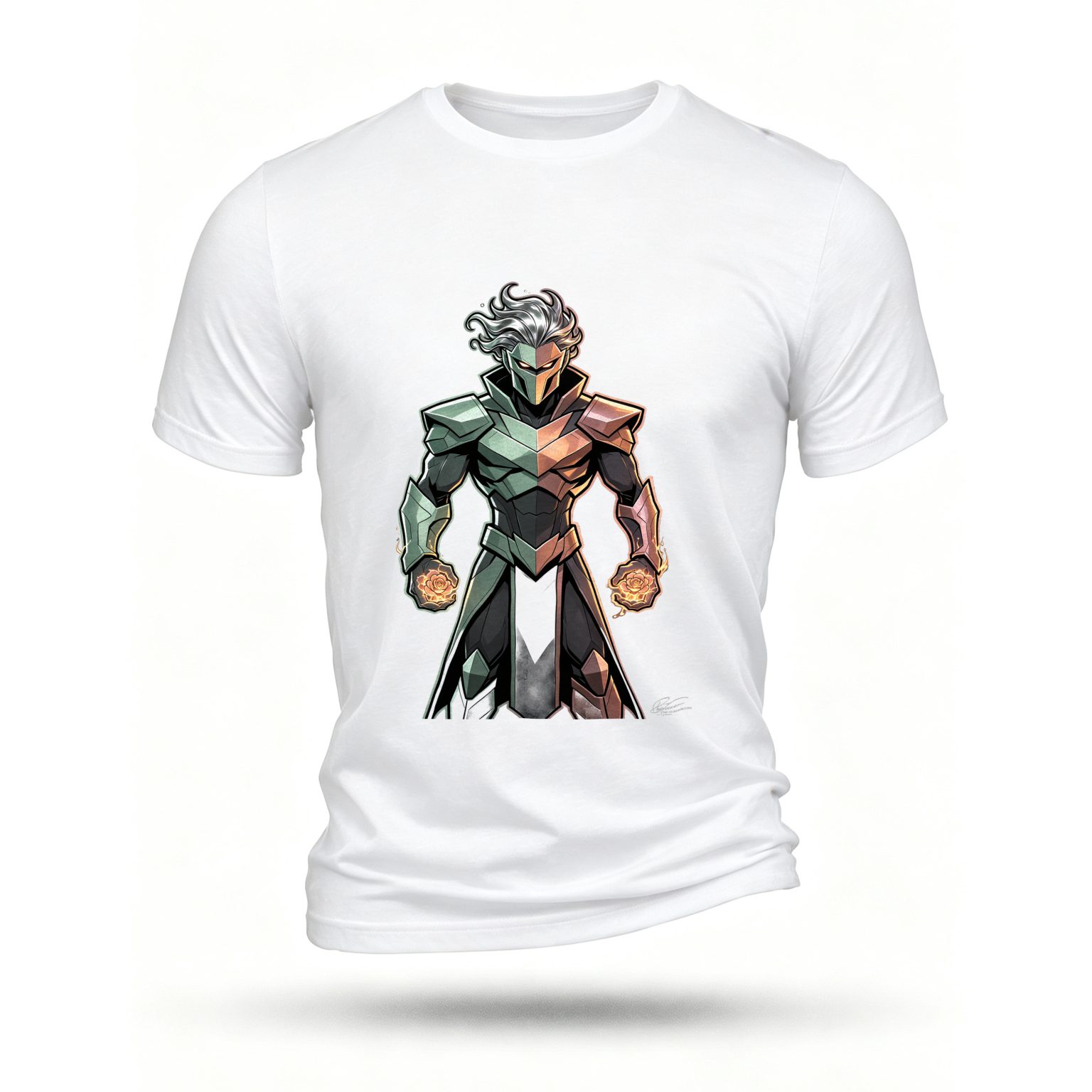 White T-shirt, front print