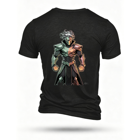 Black T-shirt, back print