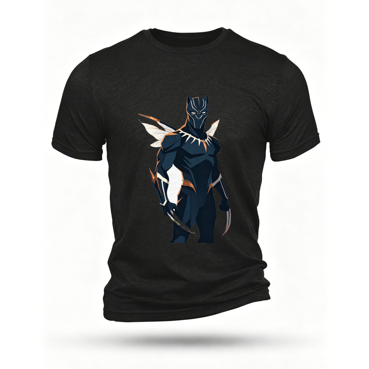 Black T-shirt, front print