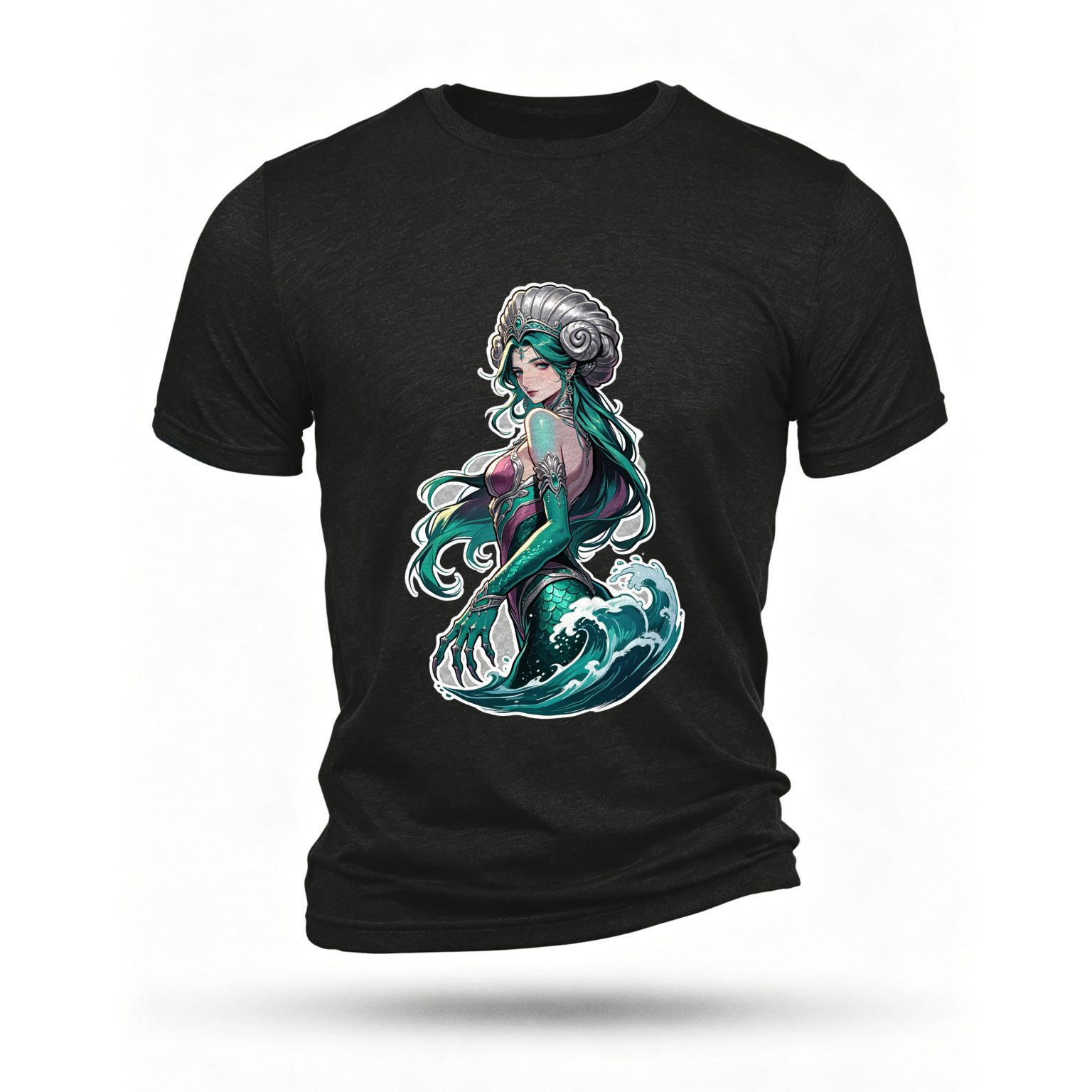 Black T-shirt, front print