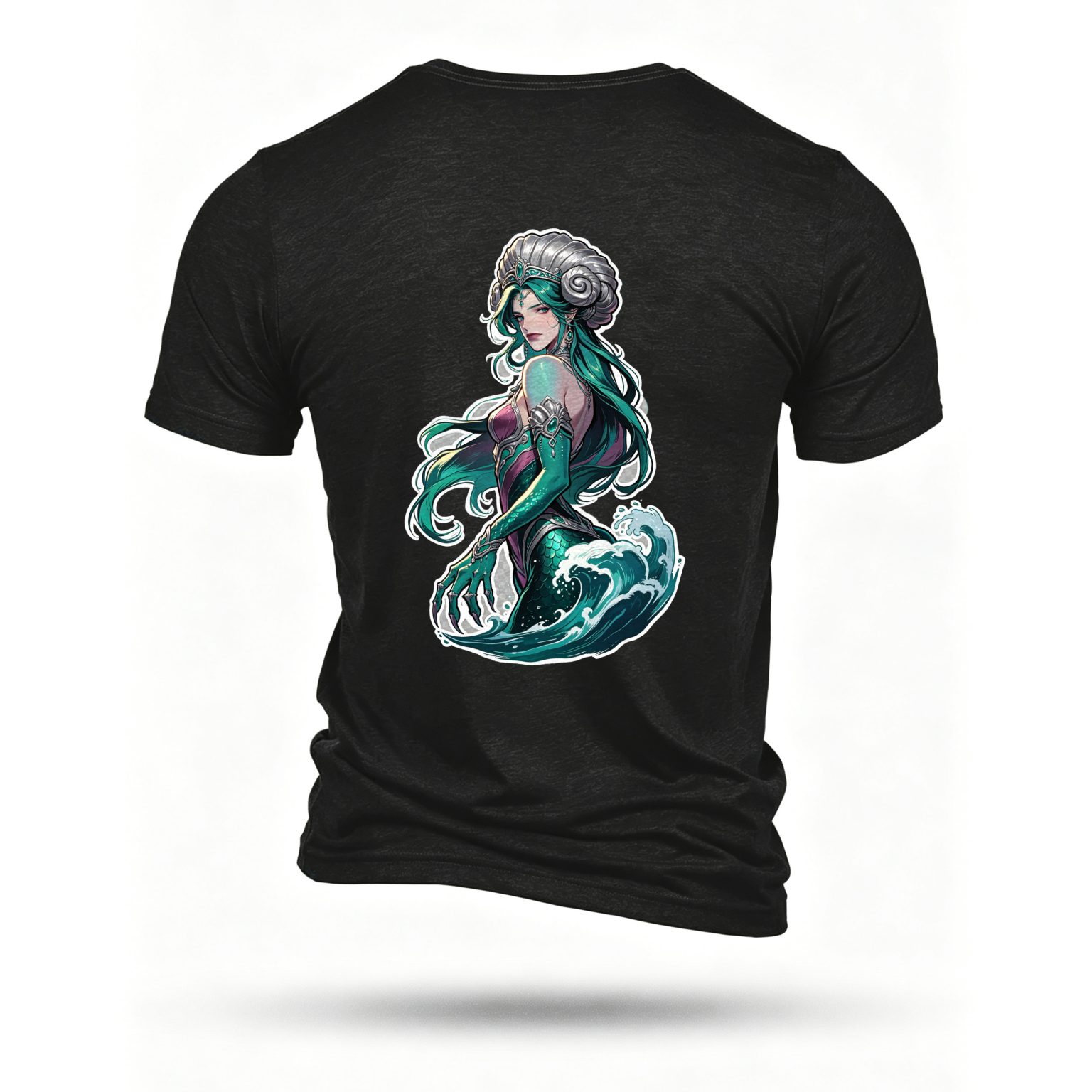 Black T-shirt, back print