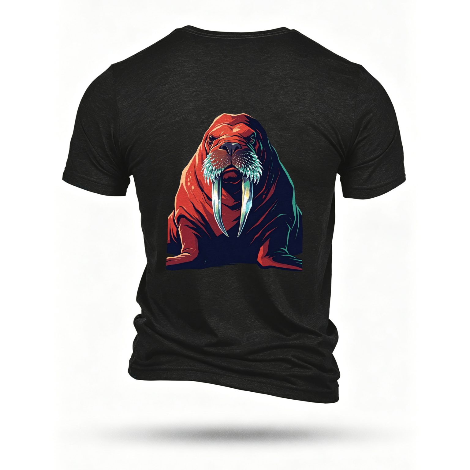 Black T-shirt, back print