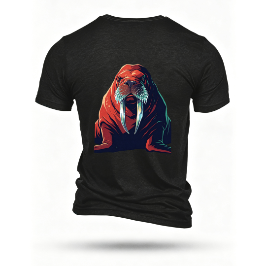 Black T-shirt, back print