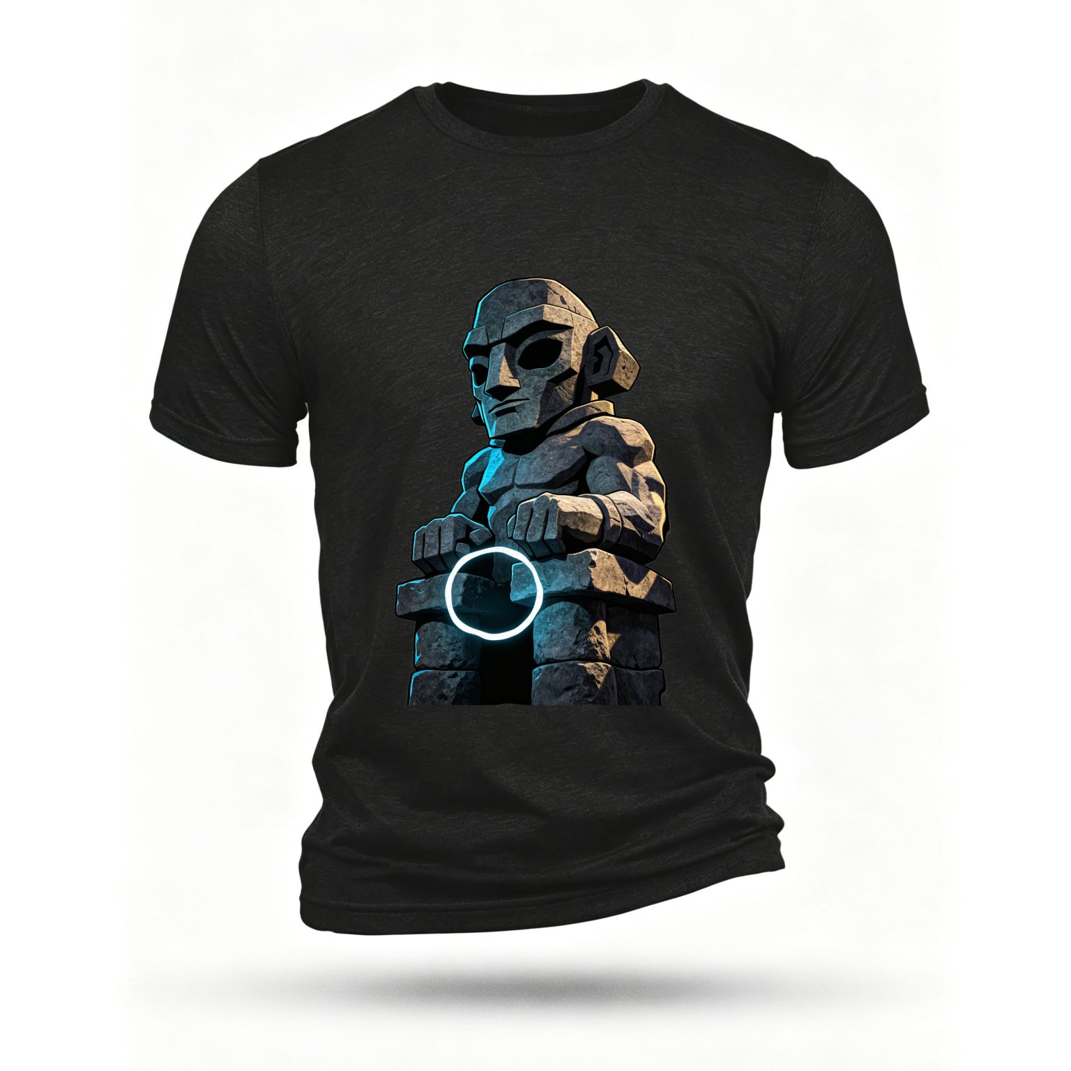 Black T-shirt, front print