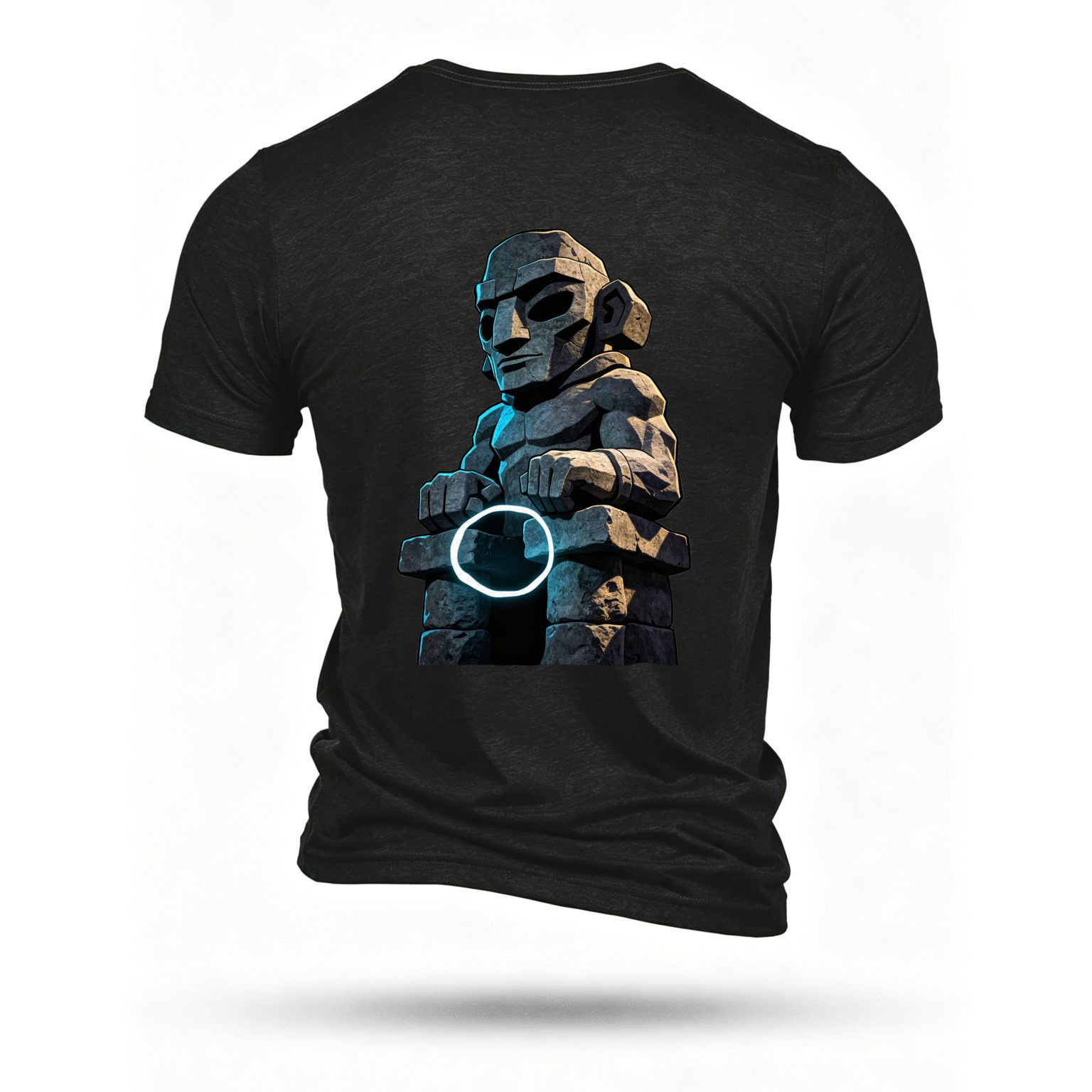 Black T-shirt, back print