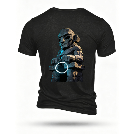Black T-shirt, back print