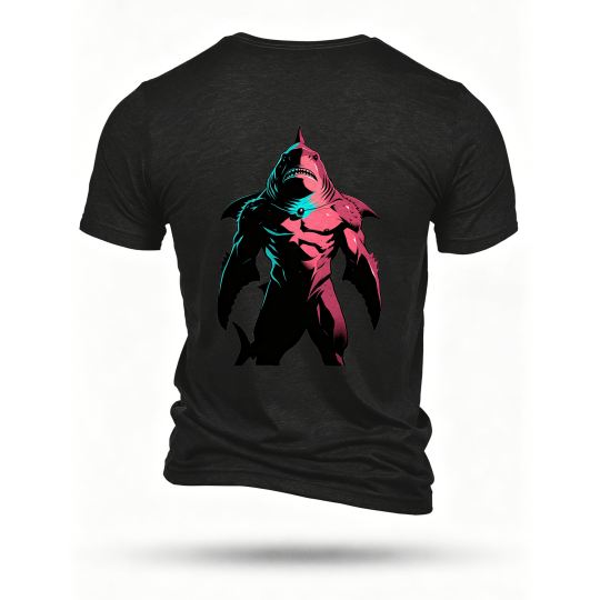 Black T-shirt, back print