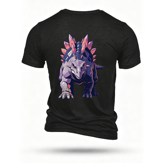 Black T-shirt, back print