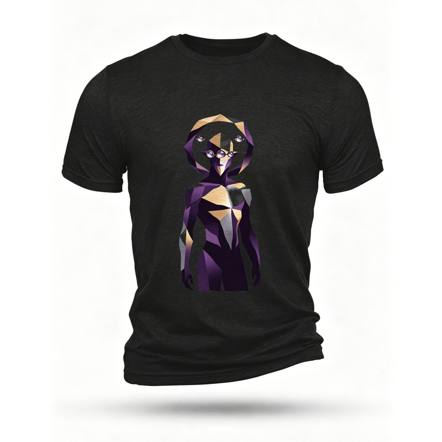 Black T-shirt, front print