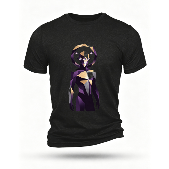 Black T-shirt, front print