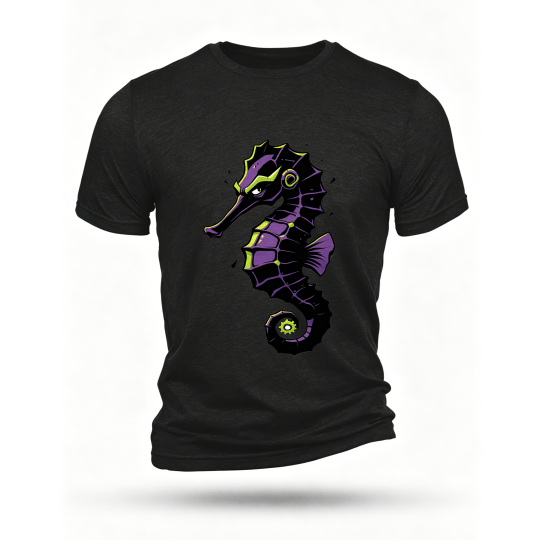 Black T-shirt, front print