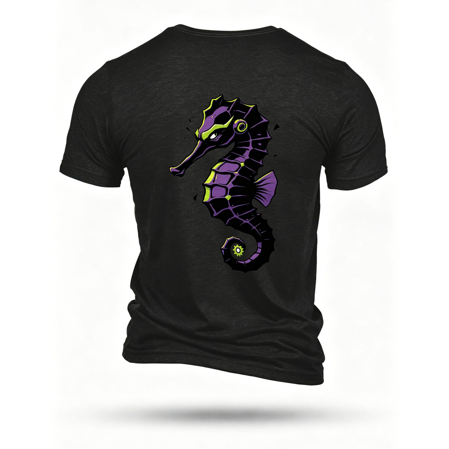 Black T-shirt, back print