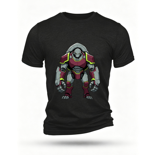 Black T-shirt, front print
