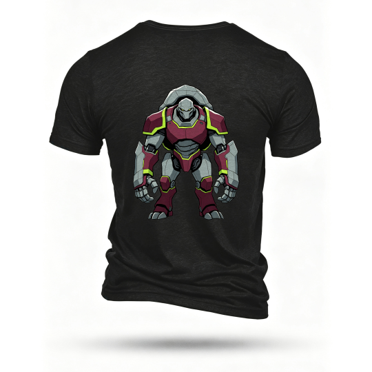 Black T-shirt, back print