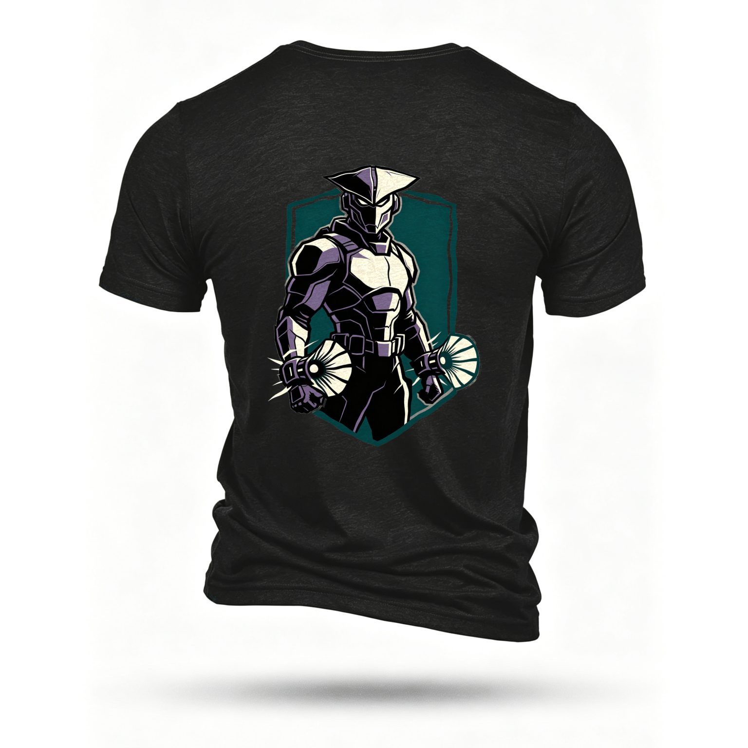 Black T-shirt, back print