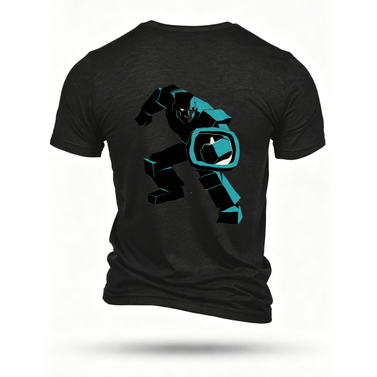 Black T-shirt, back print