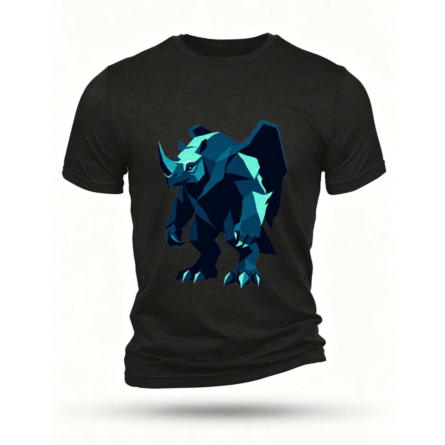 Black T-shirt, front print