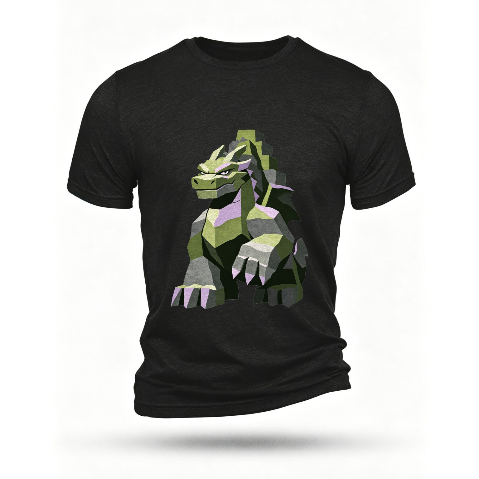 Black T-shirt, front print