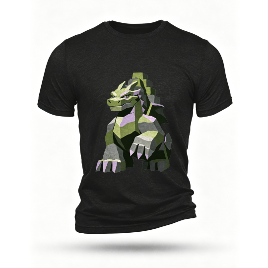 Black T-shirt, front print